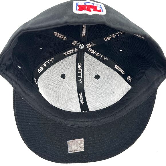 New Era 59FIFTY Black Las Vegas Raiders Fitted Hat Size 7 - Picture 4 of 6